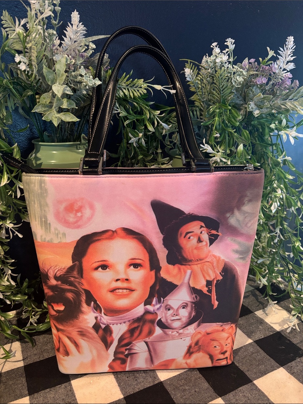 Novelty Wizard of Oz Canvas Tote Bag with Black Handles - Picture 6 of 8